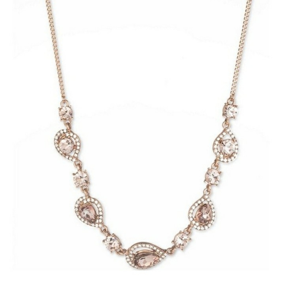GIVENCHY CRYSTAL PEAR STONE COLLAR NECKLACE